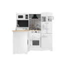 Keezi Kids Kitchen Play Set Wooden Pretend Toys Cooking Children Fridge White - RnR Galore