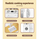 Keezi Kids Kitchen Play Set Wooden Pretend Toys Cooking Children Fridge White - RnR Galore