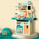 Keezi Kids Kitchen Pretend Play Set Cooking Sound Steam Light Function - RnR Galore