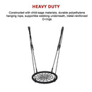 Kids Rope Swing Round Outdoor Birds Crows Nest Spider Web Swing Seat 65cm - RnR Galore