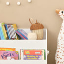 Kids Storage Bookcase 3 Compartments, White - RnR Galore
