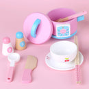 Kids Wooden Kitchen Tea Set Pretend Play - RnR Galore