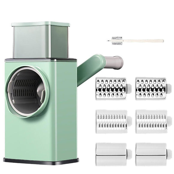 Kitchen Vegetable Food Manual Rotary Drum Grater Chopper Slicer Fruit Cutter - RnR Galore