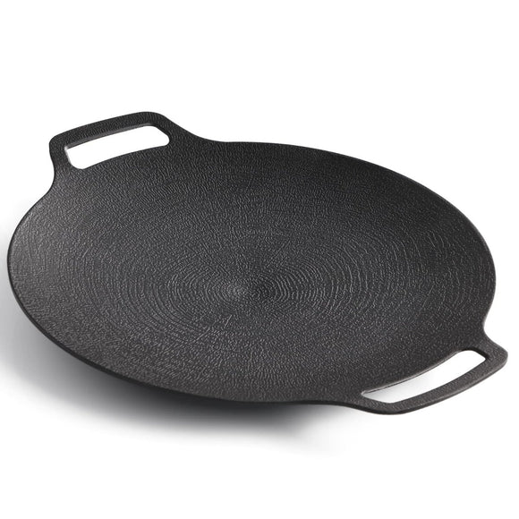 Korean Grill Pan Nonstick 6 Layer 40cm Round BBQ Griddle Indoor or Outdoor Cooking - RnR Galore