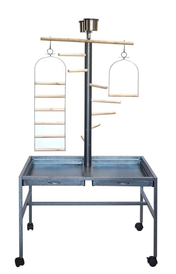 Large Bird Parrot Playpen Gym Toy Stand On Wheels - RnR Galore