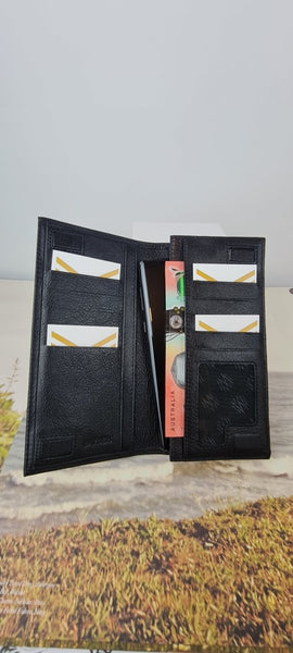 Leather Phone Wallet - Black - RnR Galore