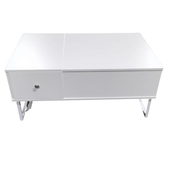 Lift Up White Coffee Table With Storage - RnR Galore