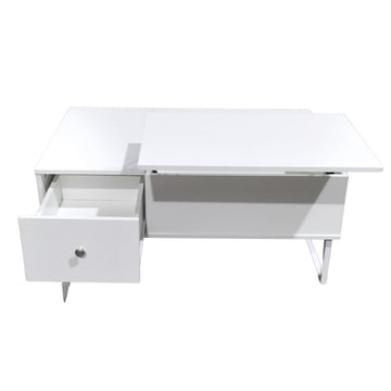 Lift Up White Coffee Table With Storage - RnR Galore