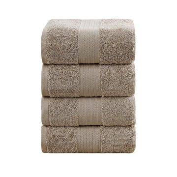 Linenland 4 Piece Cotton Bath Towels Set - Sandstone - RnR Galore