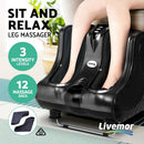 Livemor Foot Massager Massagers Shiatsu Electric Roller Ankle Calf Leg Kneading Black - RnR Galore