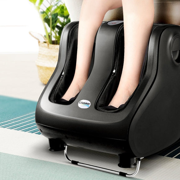 Livemor Foot Massager Shiatsu Massagers Electric Roller Calf Leg Kneading Black - RnR Galore