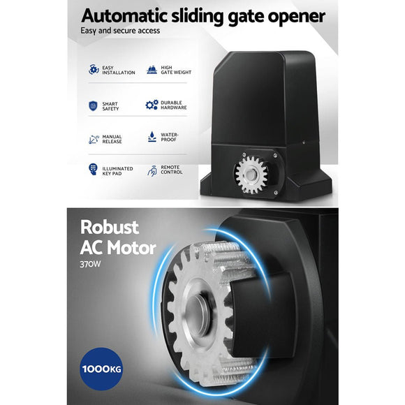 Lockmaster Automatic Sliding Gate Opener Kit 6M 1000KG - RnR Galore
