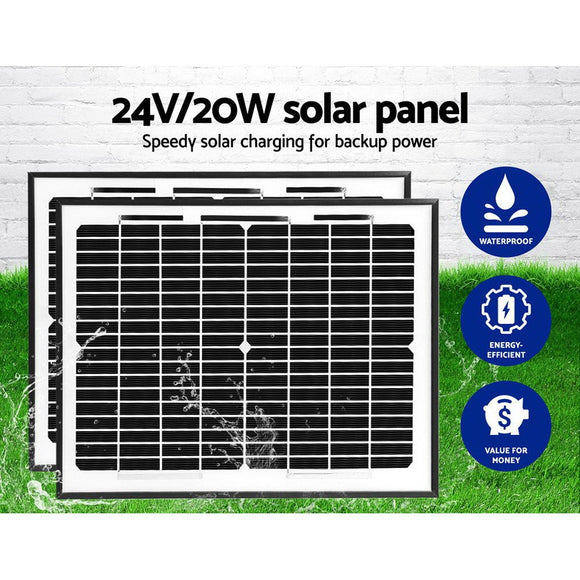Lockmaster Dual Swing Gate Opener 800KG 20W Solar Panel - RnR Galore