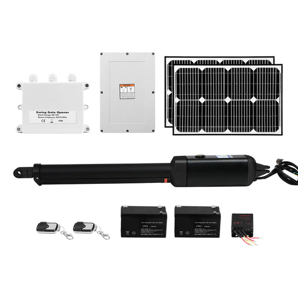 Lockmaster Single Swing Gate Opener 600KG 40W Solar Panel - RnR Galore