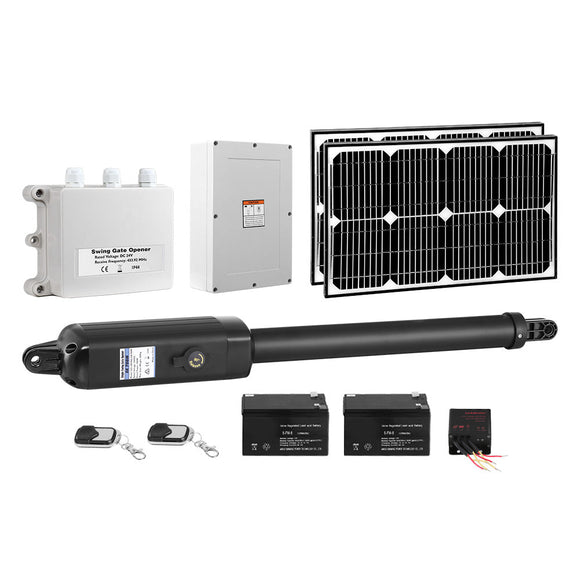 Lockmaster Single Swing Gate Opener 600KG 40W Solar Panel - RnR Galore