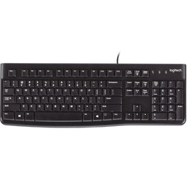 LOGITECH K120 Keyboard Quiet typing Spill - resistant Durable keys Thin profile Curved space bar Adjustable tilt legs - RnR Galore