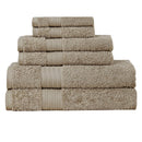 Luxury 6 Piece Soft and Absorbent Cotton Bath Towel Set - Sandstone - RnR Galore