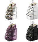 Makeup Cosmetic Organizer Storage with 12 Drawers Display Boxes (Black) - RnR Galore