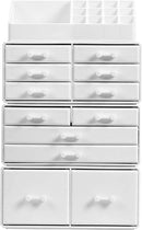 Makeup Cosmetic Organizer Storage with 12 Drawers Display Boxes (White) - RnR Galore