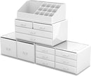 Makeup Cosmetic Organizer Storage with 12 Drawers Display Boxes (White) - RnR Galore