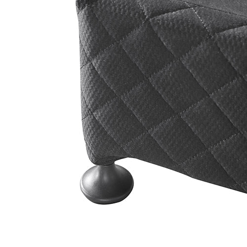 Mattress Base Ensemble Double Size Solid Wooden Slat in Black with Removable Cover - RnR Galore