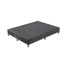 Mattress Base Ensemble Double Size Solid Wooden Slat in Black with Removable Cover - RnR Galore