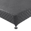 Mattress Base Ensemble Double Size Solid Wooden Slat in Black with Removable Cover - RnR Galore