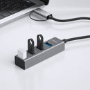 mbeat 4 - Port USB 3.0 Hub with 2 - in - 1 USB 3.0 & USB - C Converter - Space Grey - RnR Galore