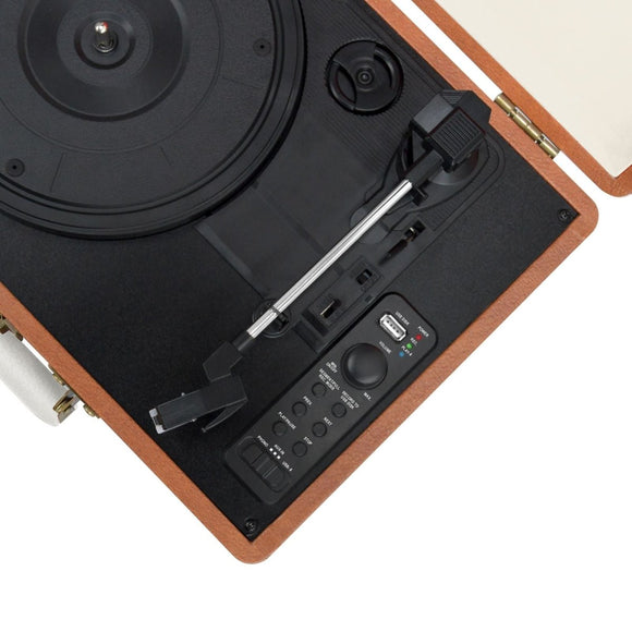 mbeat Aria Retro Turntable with Bluetooth & USB Disk Record - RnR Galore