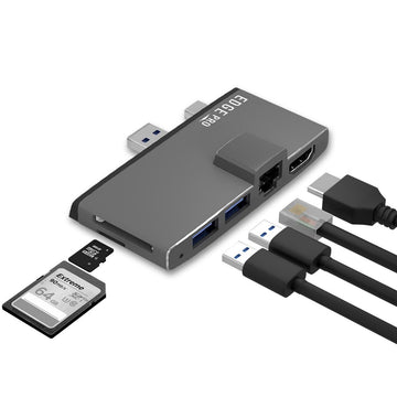 mbeat Edge Pro Multifunction USB - C Hub with LAN for Microsoft Surface Pro Gen 5/6 - RnR Galore