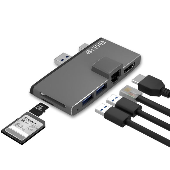 mbeat Edge Pro Multifunction USB - C Hub with LAN for Microsoft Surface Pro Gen 5/6 - RnR Galore