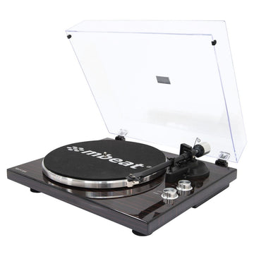 mbeat Hi - Fi Bluetooth Turntable (MMC, USB, Anti - skating, Preamplifier) - Macassar Ebony - RnR Galore