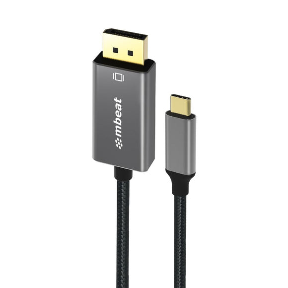 mbeat Tough Link 1.8m 4K USB - C to Display Port Cable - Space Grey - RnR Galore