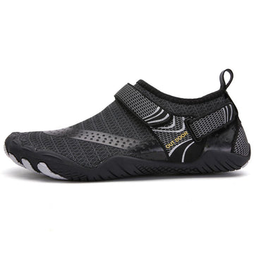 Men Women Water Shoes Barefoot Quick Dry Aqua Sports Shoes - Black Size EU39 = US6 - RnR Galore