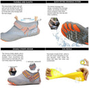 Men Women Water Shoes Barefoot Quick Dry Aqua Sports Shoes - Black Size EU42 = US8 - RnR Galore