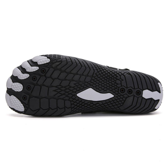 Men Women Water Shoes Barefoot Quick Dry Aqua Sports Shoes - Black Size EU46 = US11 - RnR Galore