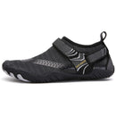 Men Women Water Shoes Barefoot Quick Dry Aqua Sports Shoes - Black Size EU46 = US11 - RnR Galore