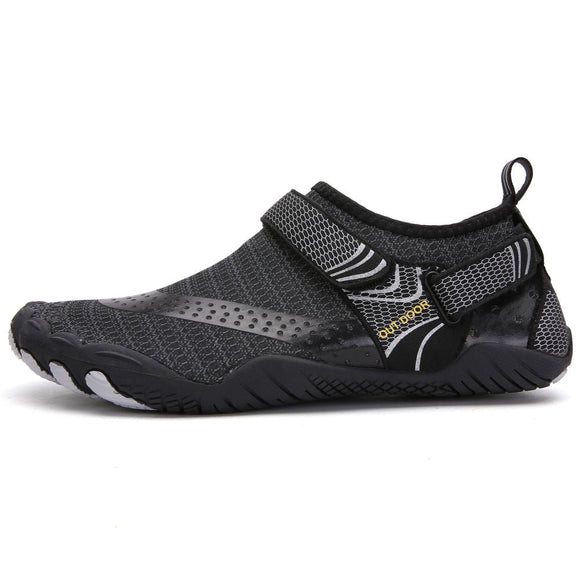 Men Women Water Shoes Barefoot Quick Dry Aqua Sports Shoes - Black Size EU47 = US12 - RnR Galore
