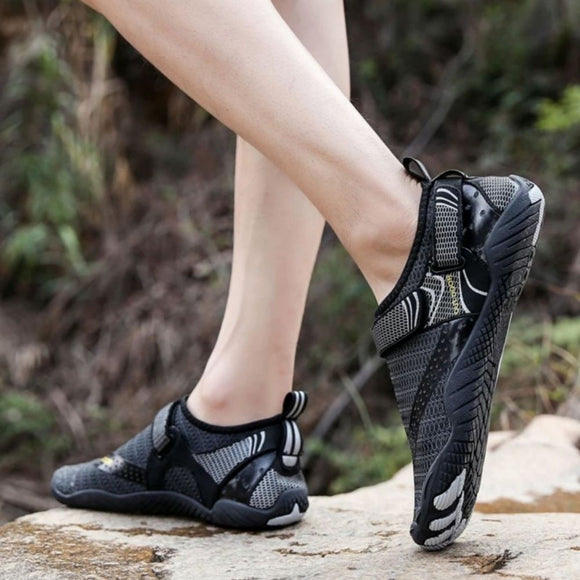 Men Women Water Shoes Barefoot Quick Dry Aqua Sports Shoes - Black Size EU47 = US12 - RnR Galore