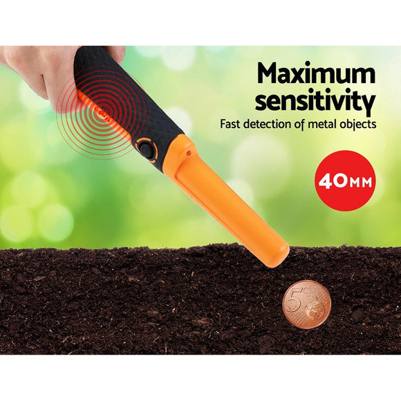 Metal Detector 40MM Sensitive Handheld Pinpointer Waterproof Automatic Hunter Orange - RnR Galore