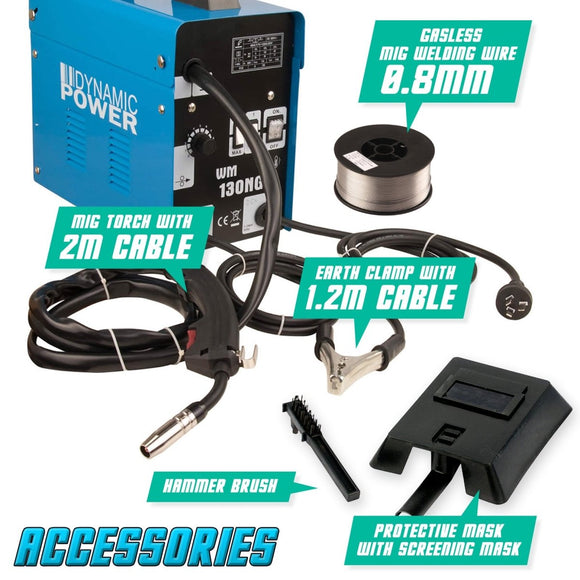 MIG Gasless Welder + Wire Portable Welding Machine 130Amp - RnR Galore