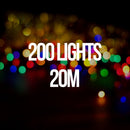 Milano Decor Outdoor LED Plug In Fairy Lights - Multicoloured - 200 Lights - RnR Galore