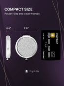 Mini Small Diamond 1X/2X Magnifying Round Metal Pocket Makeup Mirror (Silver) - RnR Galore