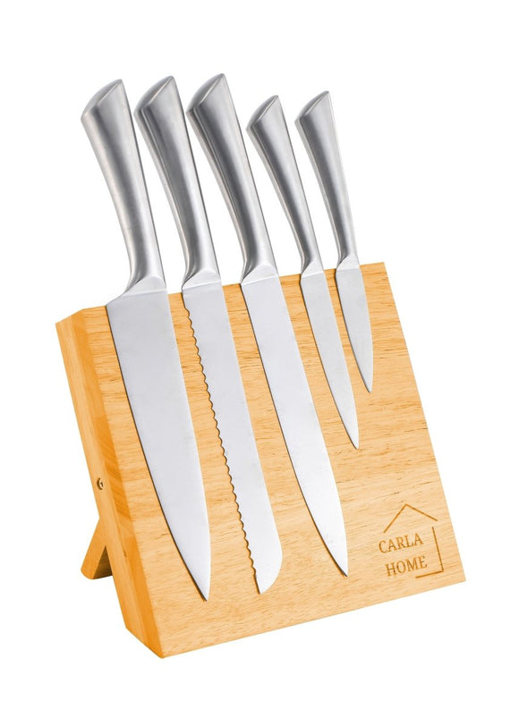 Natural Bamboo Magnetic Knife Block Holder with Strong Magnets for Home Kitchen Storage & Organisation - RnR Galore