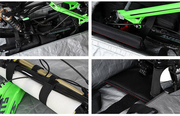 NOOYAH Bike GREY Travel Case Bike Bag Shell EVA Tough material MTB Mountain Bike Road Bike TT 700c Gravel Bike Ebike 29er etc - BK007S - RnR Galore
