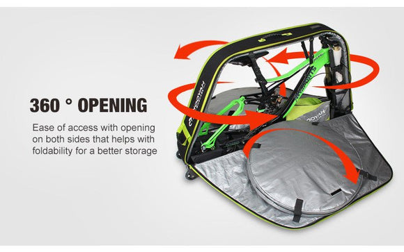 NOOYAH Bike GREY Travel Case Bike Bag Shell EVA Tough material MTB Mountain Bike Road Bike TT 700c Gravel Bike Ebike 29er etc - BK007S - RnR Galore
