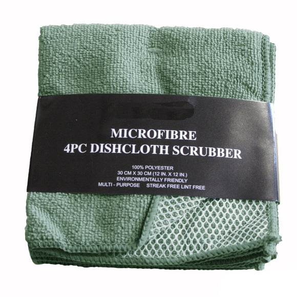 Pack of 4 - Dish Scrubber Cloth - GREEN - RnR Galore