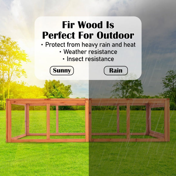 Paw Mate Chicken Coop Rabbit Hutch Extension Run 180 x 90 x 48cm Runey - RnR Galore