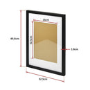 Photo Frames Collage Black A3 Picture Frame Wall Set Home Decor 3PCS - RnR Galore