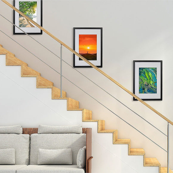 Photo Frames Collage Black A3 Picture Frame Wall Set Home Decor 3PCS - RnR Galore